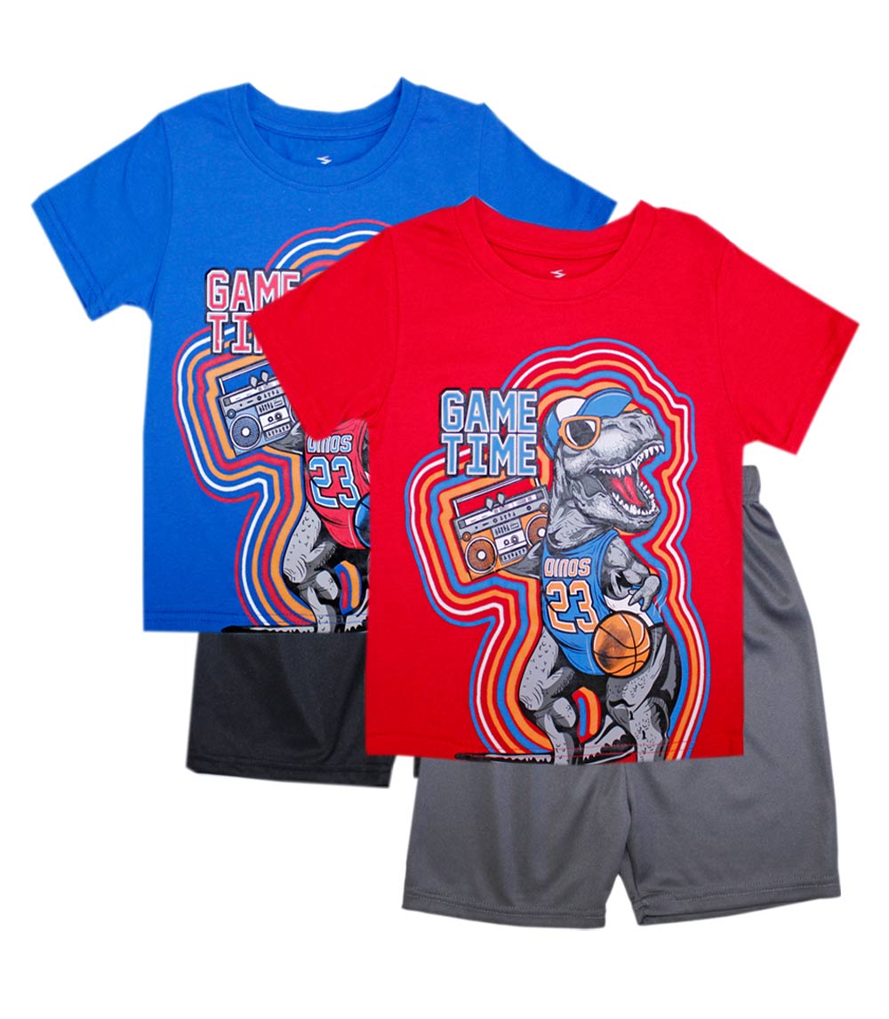 S1OPE Jersey Top Dino Game Time Screen Athletic Shorts-1304904
