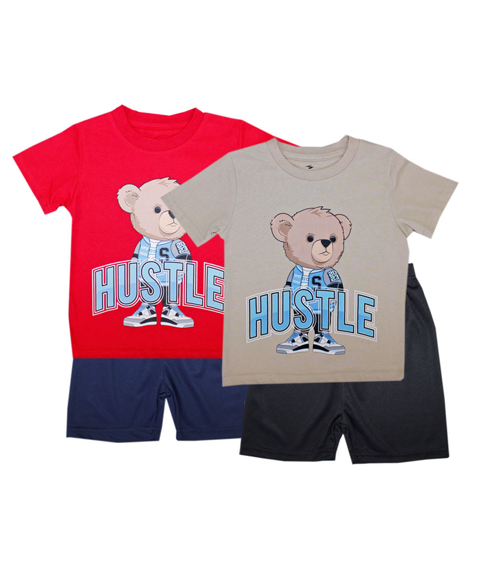 S1OPE Jersey Top Bear Hustle Screen Athletic Shorts-1383704