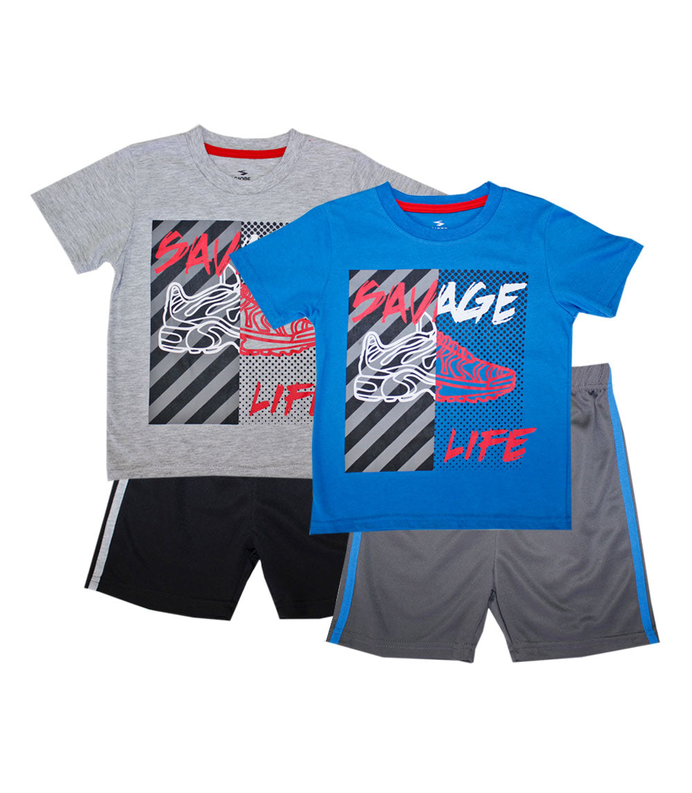S1OPE Jersey Top Savage Life Screen Athletic Shorts-1389604