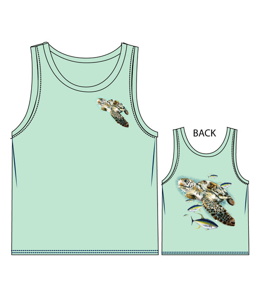 Men Performance Muscle Tank Top Turtle Graphic - 7558709
