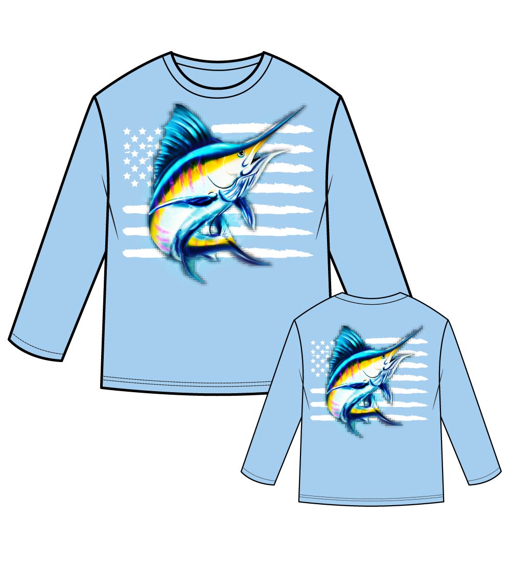 Men Performance Top Marlin Fish Graphic-7617009