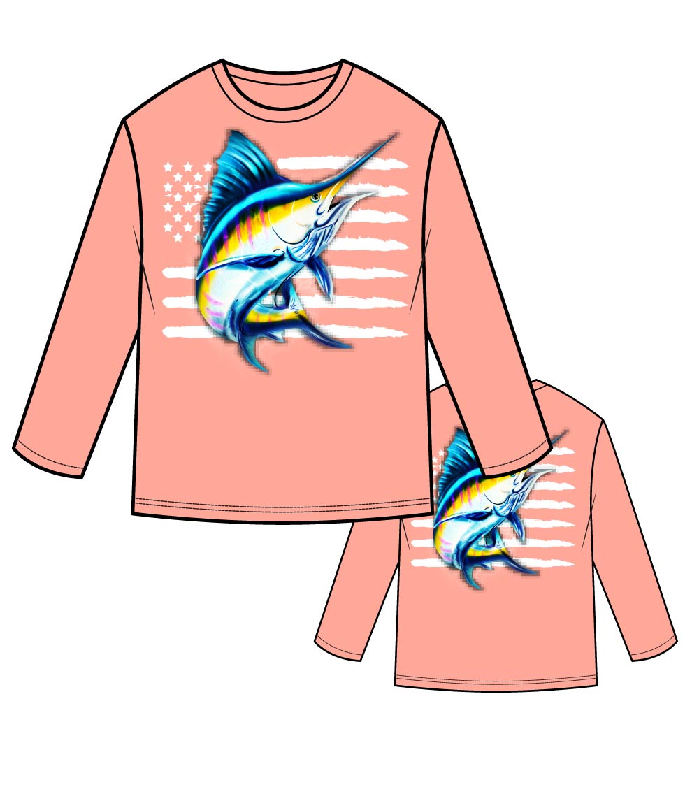 Men Performance Top Marlin Fish Graphic-7686309