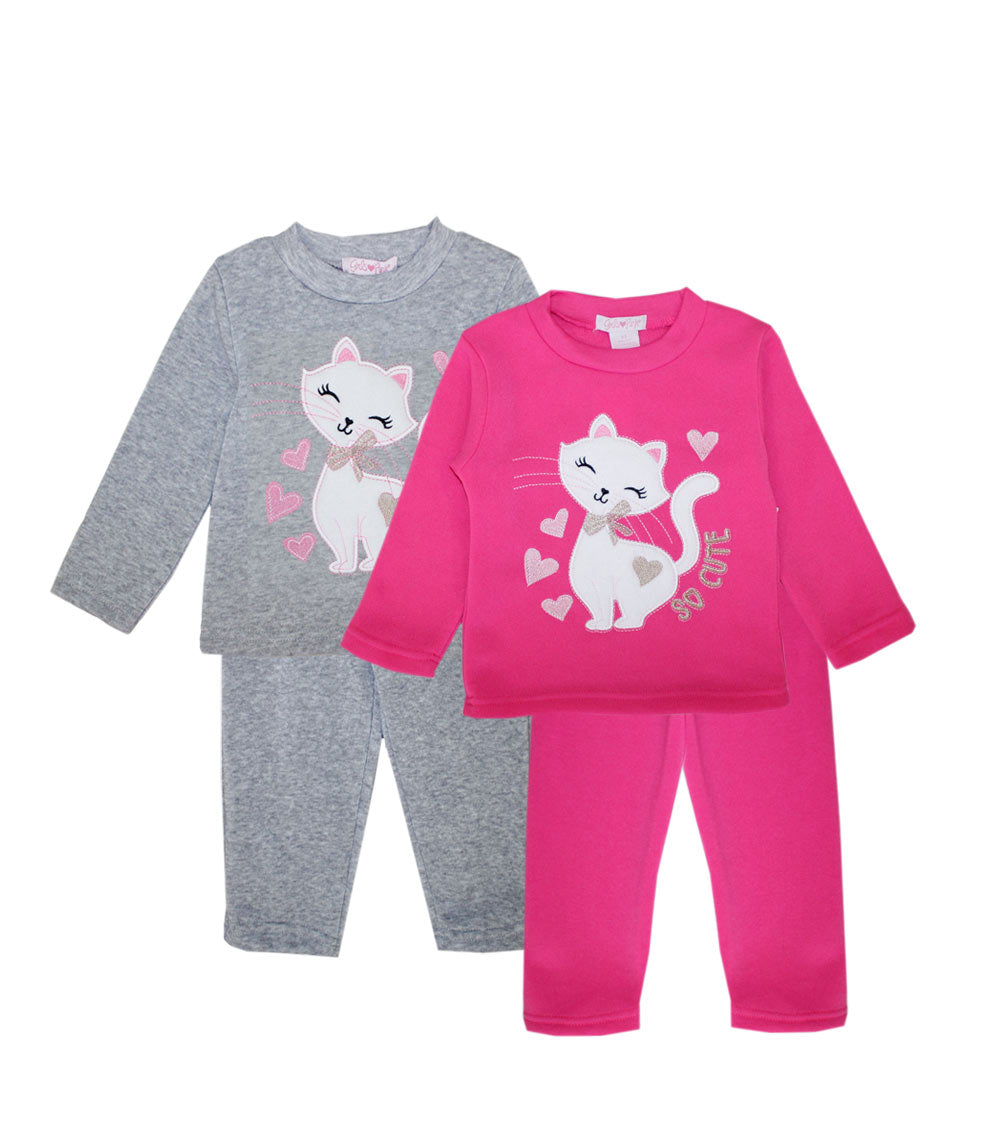 GIRLS PINK Cute Cat Crew Neck Fleece-8706104