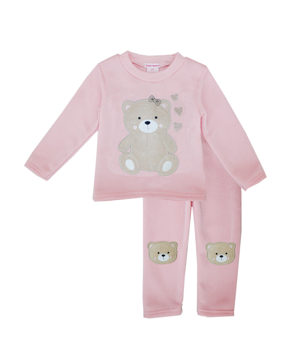 GIRLS PINK Bear Applique Crew Neck Fleece-8778302