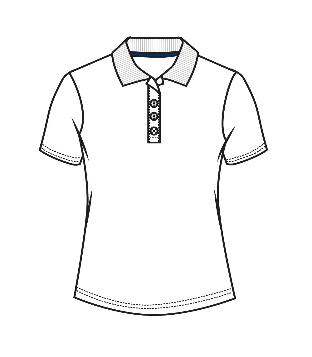 Ladies Closed Mesh Performance Polo White - 9175809