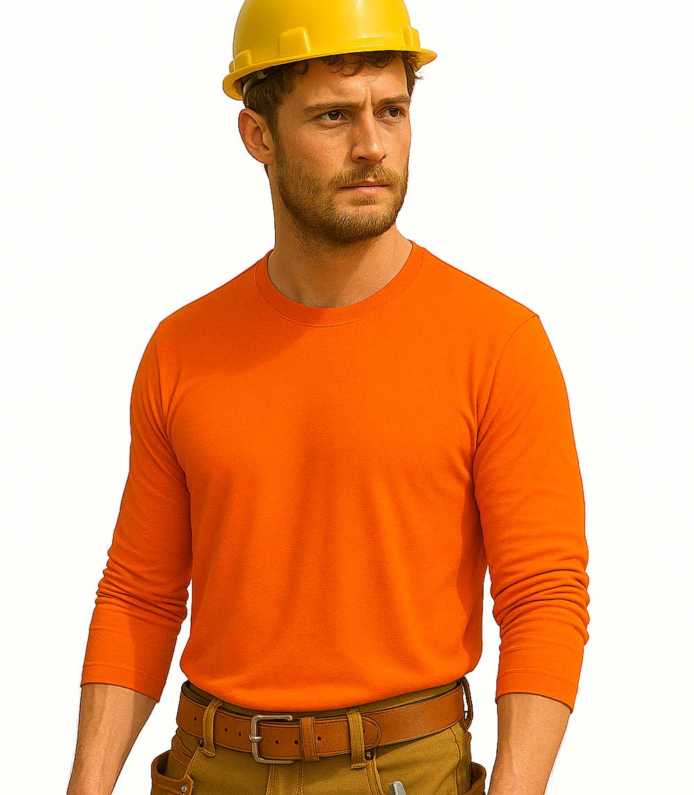 Performance L/S Crew Neck Orange - 7648809