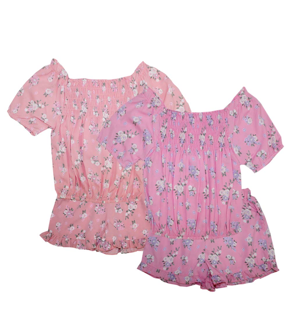 GIRLS PINK Smoke Yoke Top and Shorts w Ruffle - 2873502