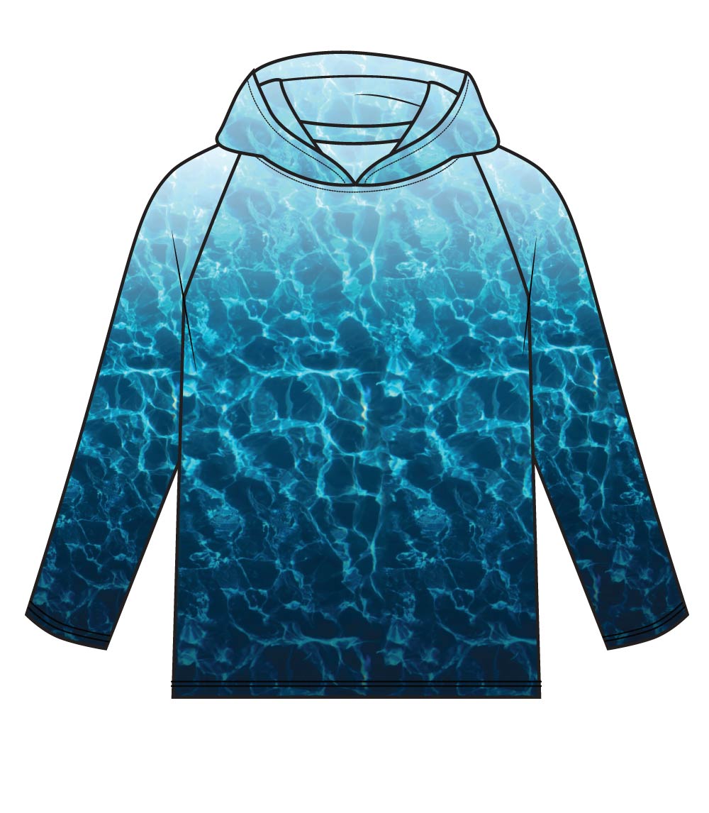 Men Performance Hoodie Top Ocean Printed Graphic-7655109