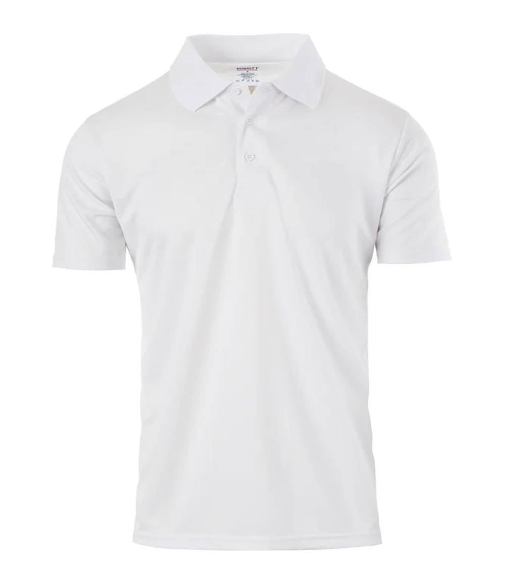 Men Performance Closed Mesh Polo White - 7712809