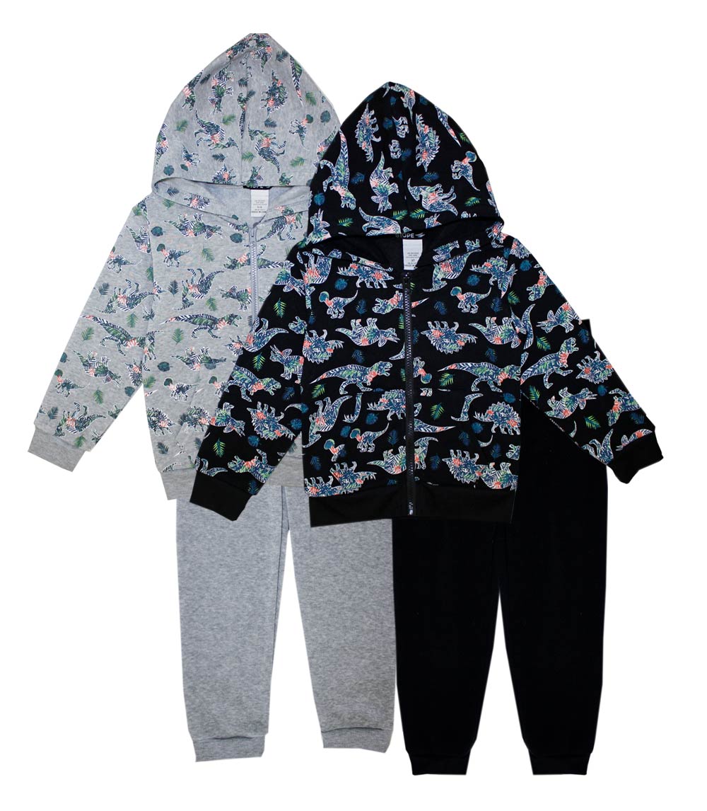 S1OPE Dino All Over Print Zip Front Jogset-8149788