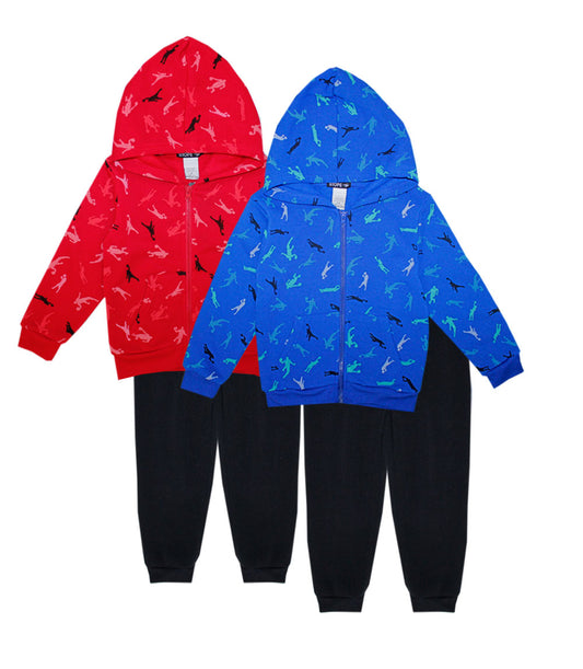 S1OPE Basketball All Over Print Zip Front Jogset-8176804