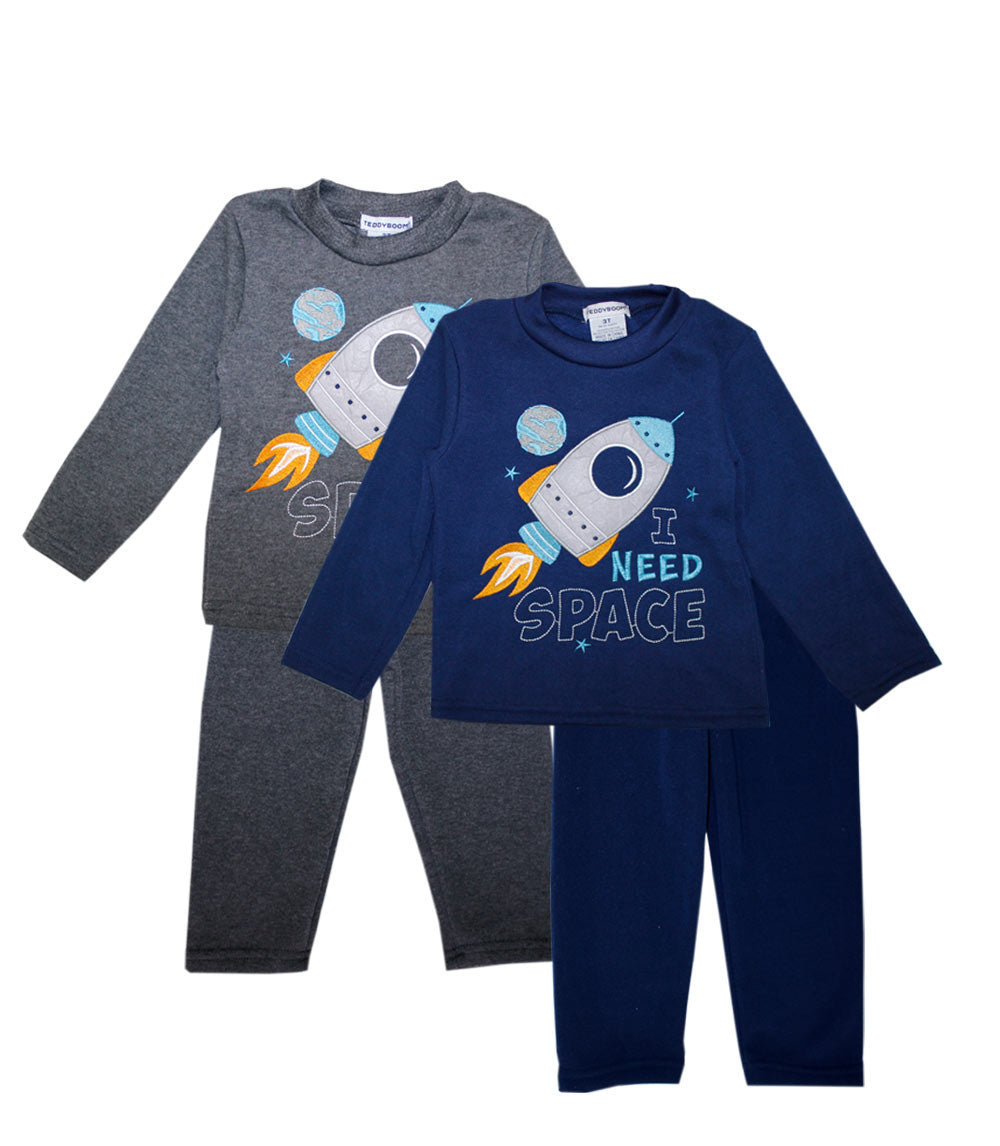 TEDDY BOOM Spaceship Screen Crew Neck Fleece Set-8257102