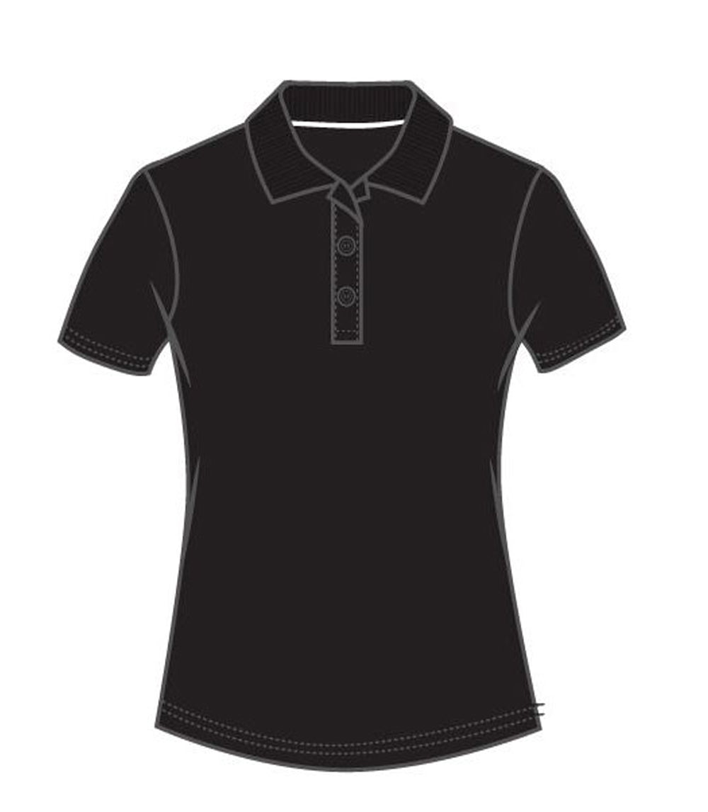 Ladies Closed Mesh Performance Polo Black - 9121209