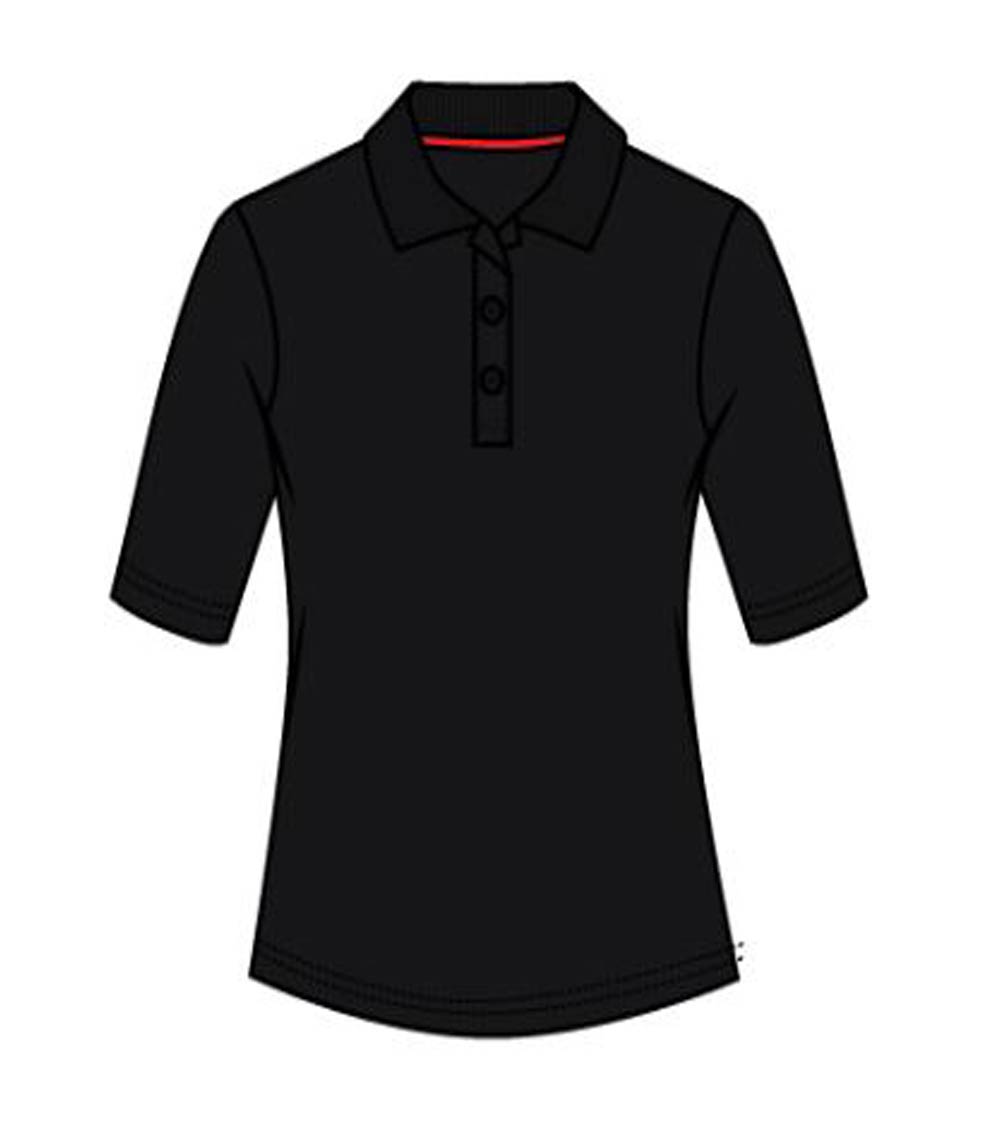 Ladies 3/4 Sleeve Performance Polo Black - 9313409