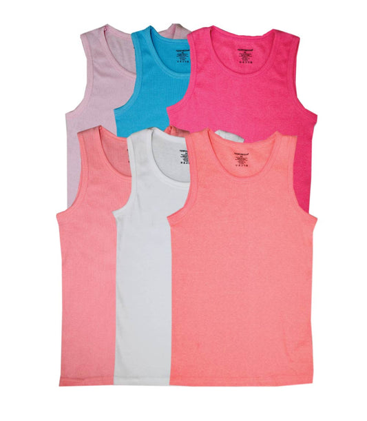 Girls Rib A-Shirts - Size: 7-14 (6 Dz Minimum) - 0070267