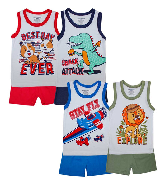 TEDDY BOOM Newborn Layette Tank Sets (4 DZ Minimum)- 0100100