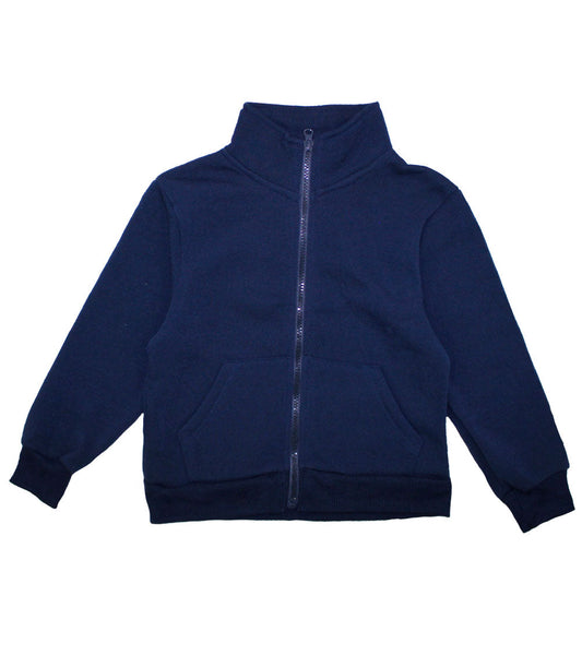 Boys 8-18 Zip Front Collar Fleece Jacket Navy - 0273388