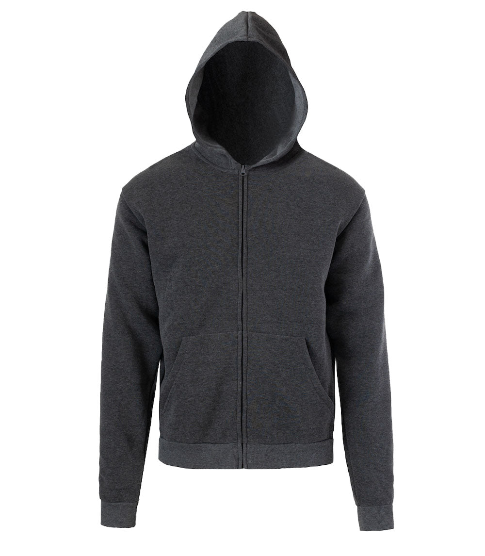 Boys 4-7 Zip Front Fleece Hoodie Jacket Charcoal - 0283104