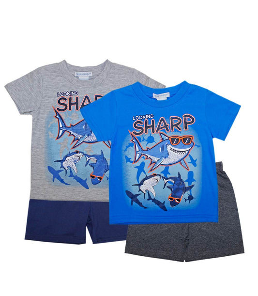 TEDDY BOOM Jersey Top Shark Screen Athletic Shorts-1296904