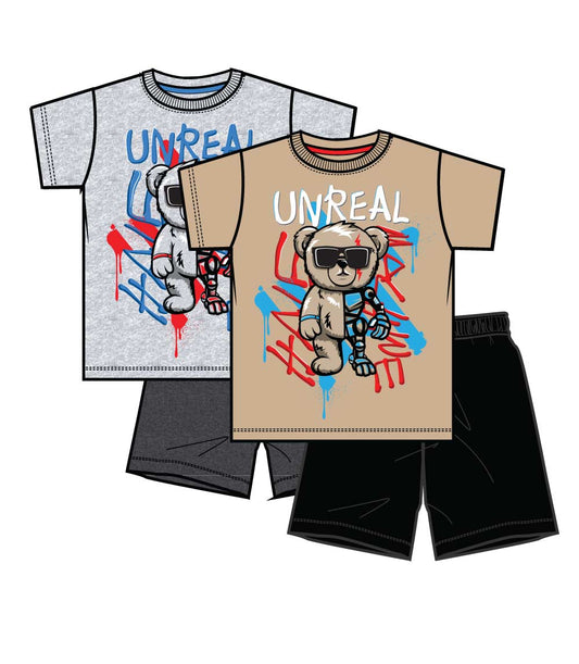 S1OPE Jersey Top Half Unreal Bear Screen Athletic Shorts-1369702