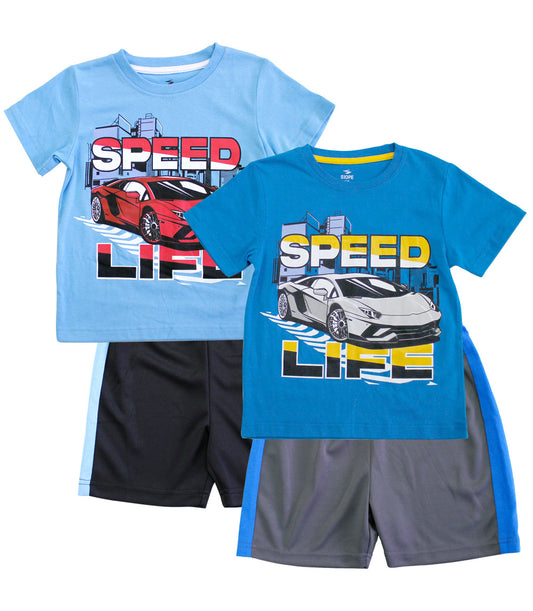 S1OPE Speed Life Screen Jersey Top  Athletic Shorts-1382588