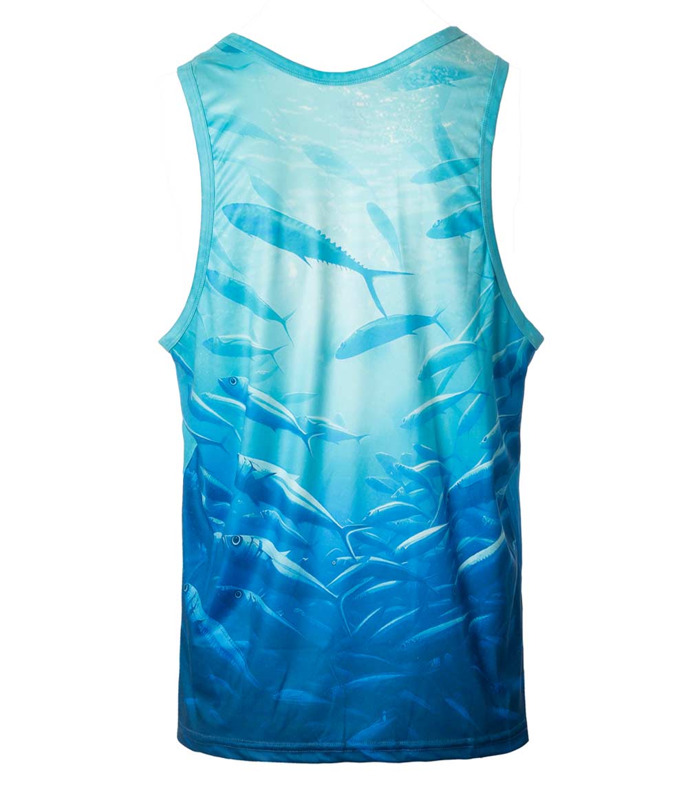 Men Performance Muscle Tank Top Deep Sea Fish Design-7503209