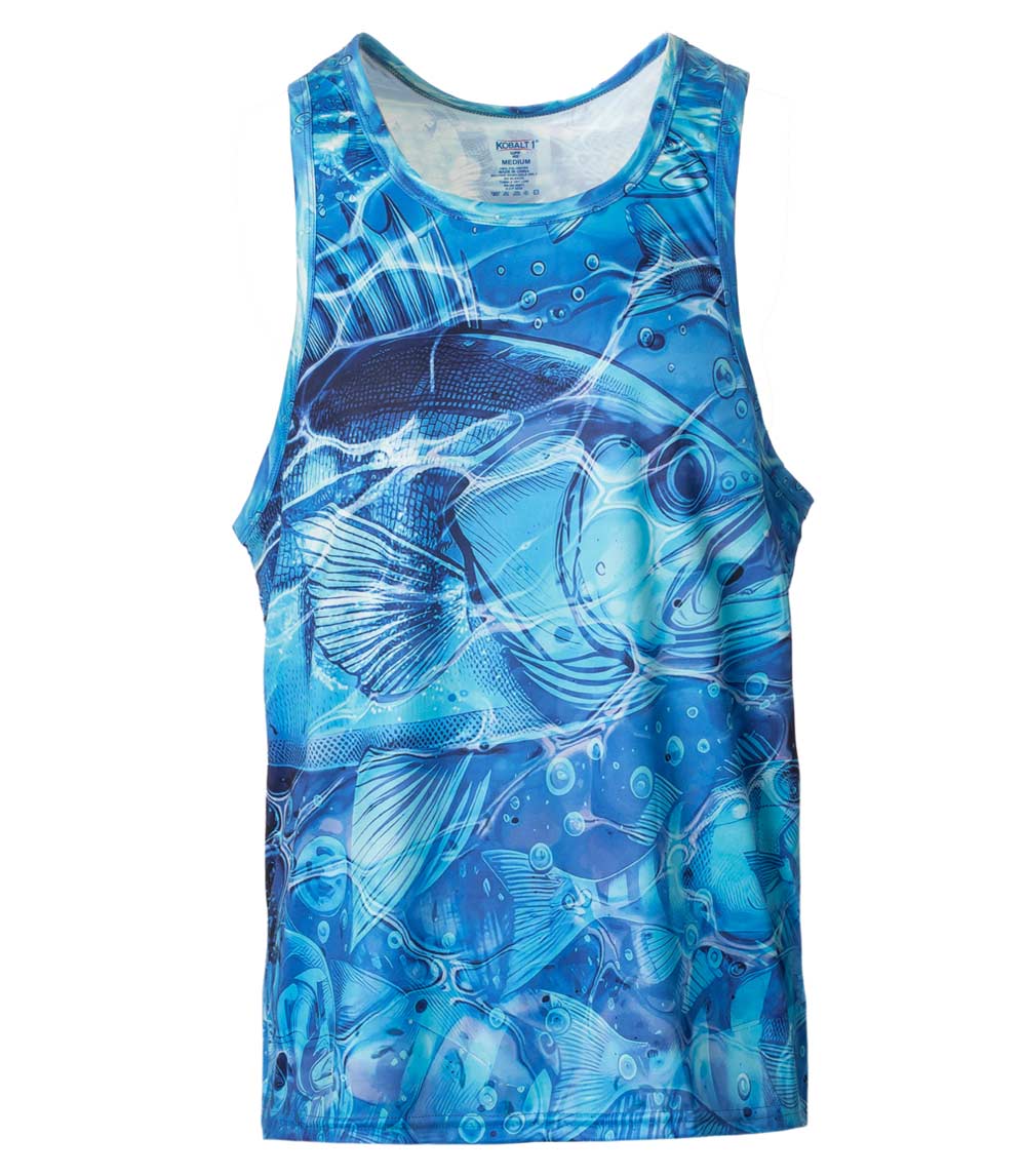 Men Performance Muscle Tank Top Fish Graphic-7534609