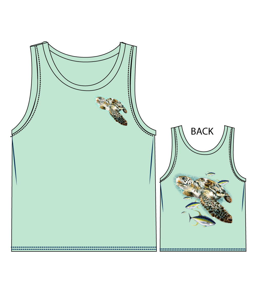 Men Performance Muscle Tank Top Turtle Graphic - 7558709