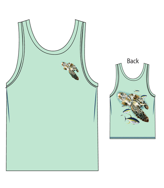 Men Performance Muscle Tank Top Turtle Graphic - 7558709