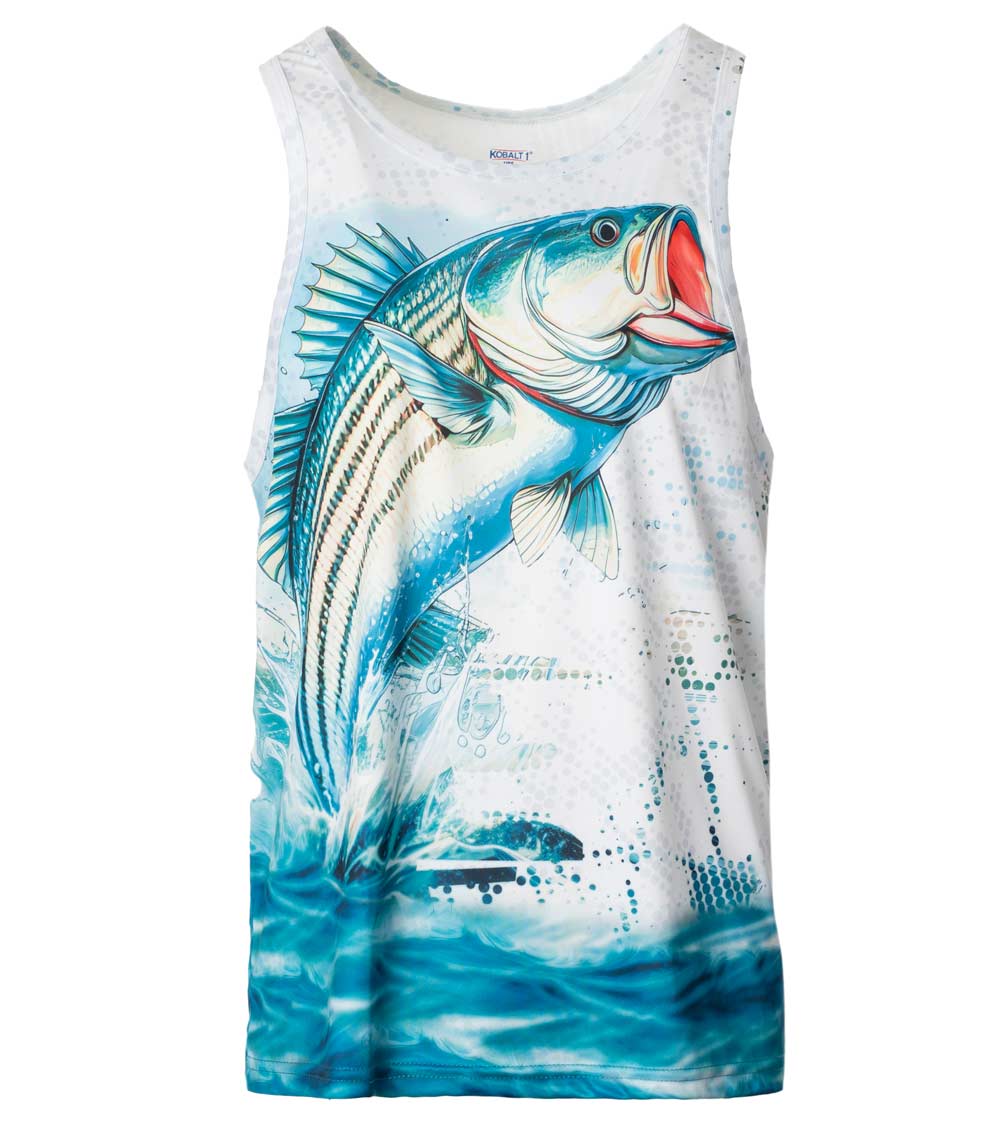 Men Performance Muscle Tank Top Fish Graphic-7567909