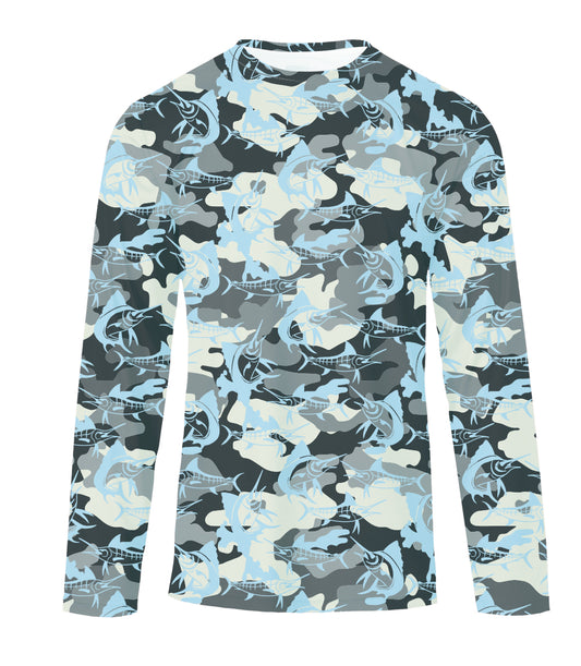 Men Performance Top Marlin Fish All Over Print - 7614109