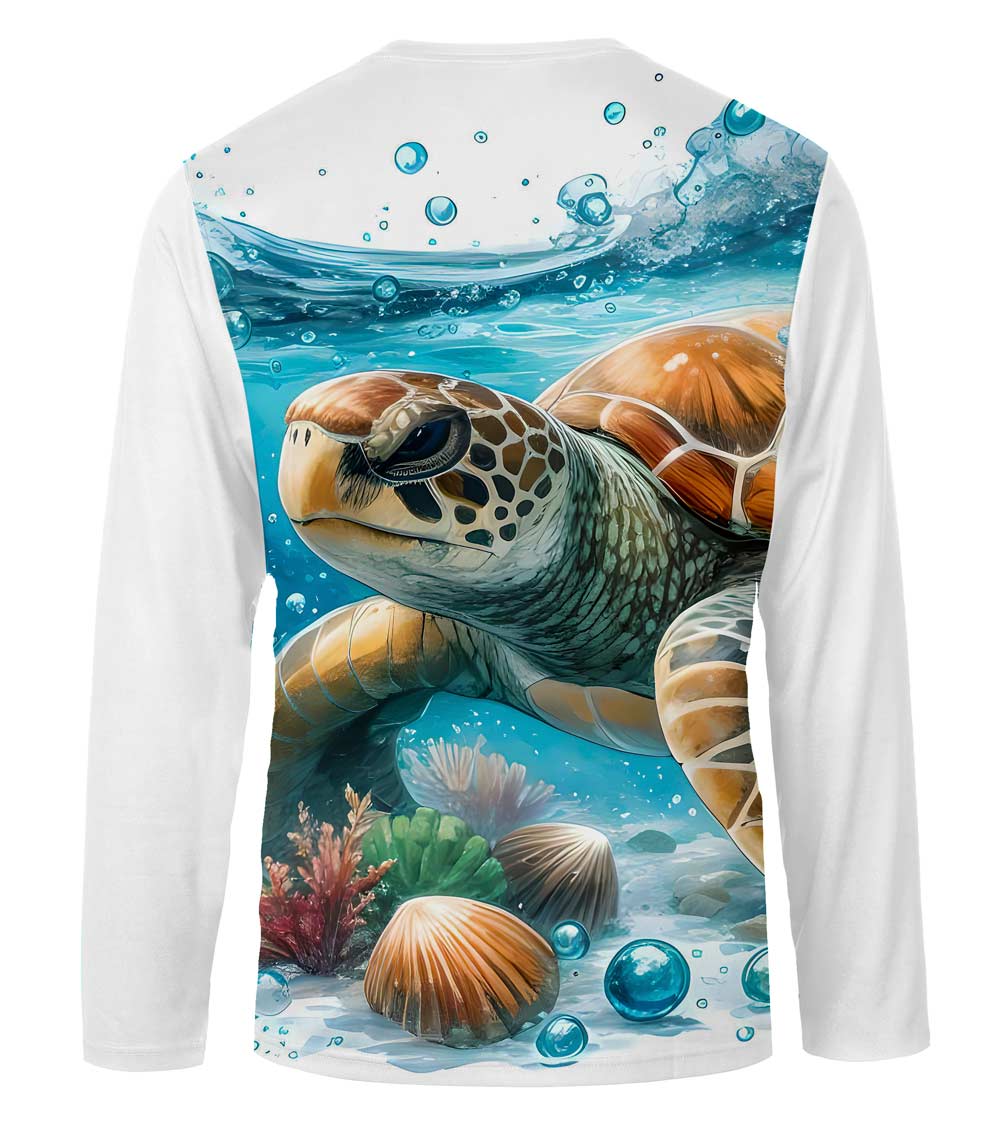 Boys Performance Top Turtle Coral Reef Graphic-7644402