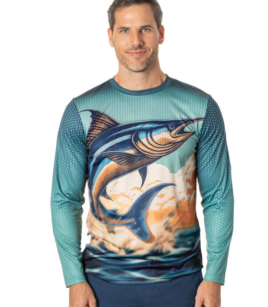 Men Performance L/S Marlin Fish Graphic-7665009