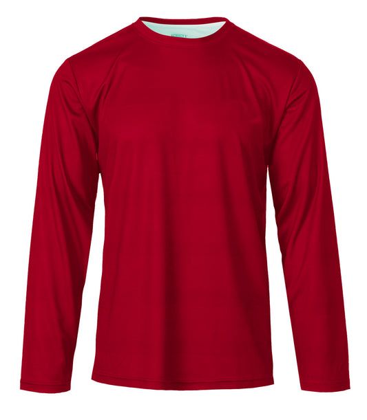 Performance L/S Crew Neck Burgundy - 7676709