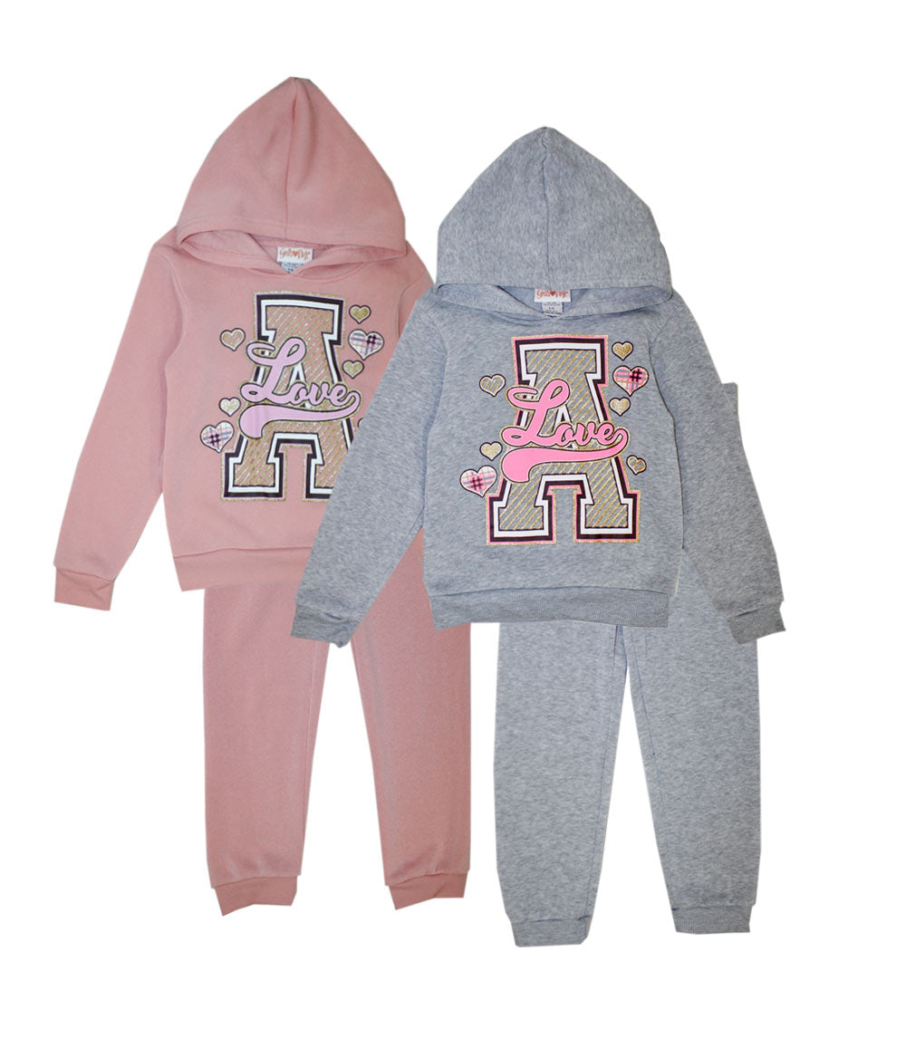 GIRLS PINK "A Love" Screen Hooded Pull Over Jogset-8664327