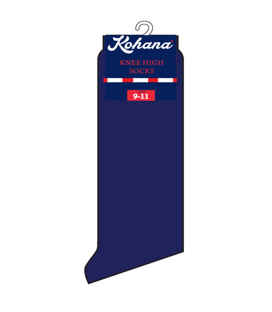 Knee High Socks Navy - Size:  9-11 - 90315
