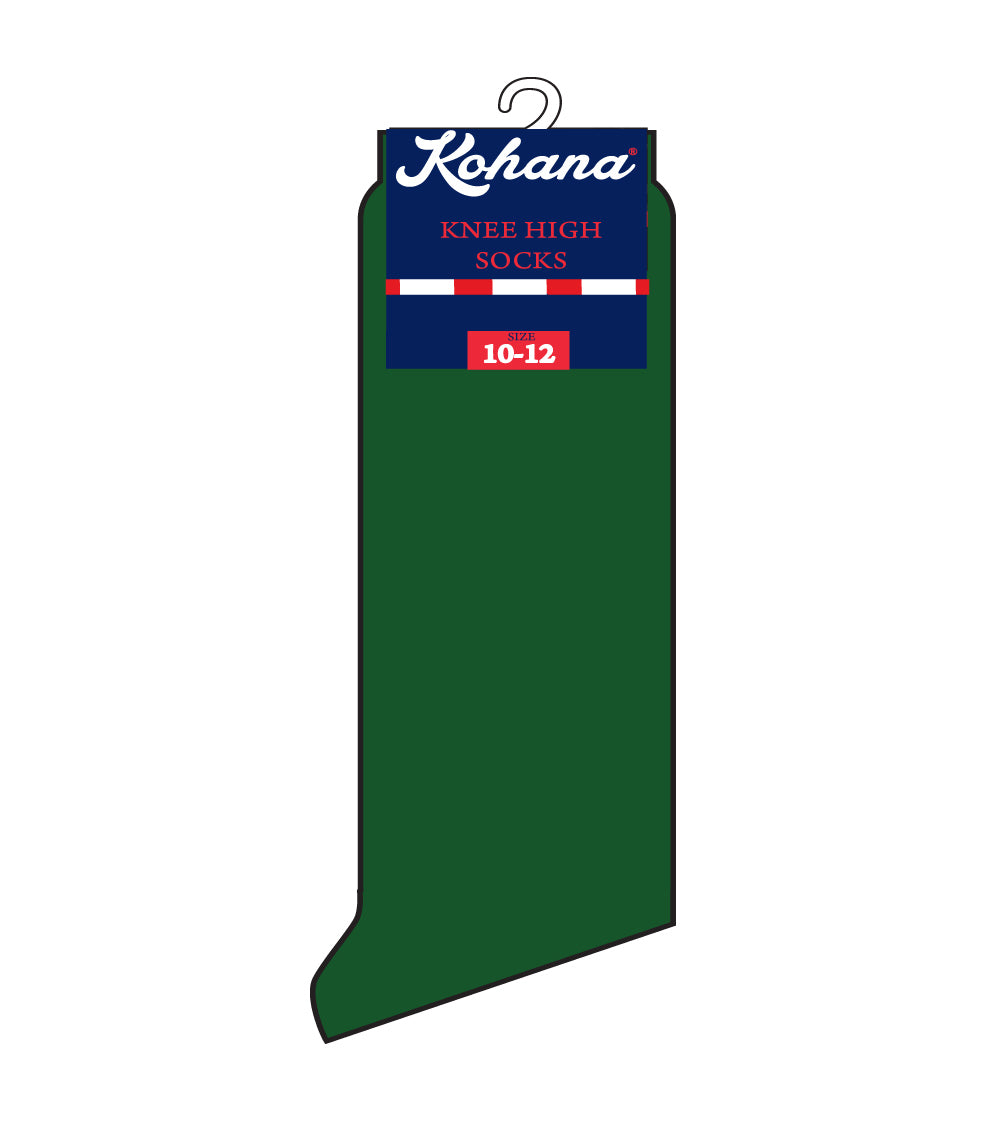Knee High Socks Hunter Green - Size:  6-8 1/2 - 90814