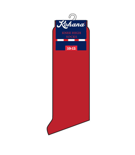 Knee High Socks Red - Size:  4-6 1/2 - 90913