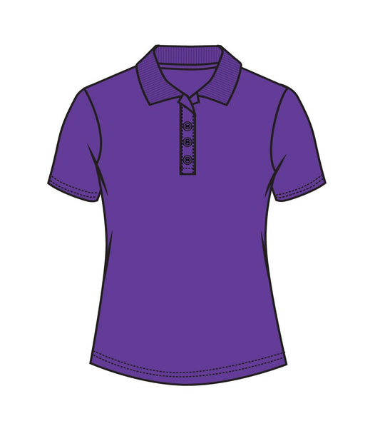 Ladies Closed Mesh Performance Polo Purple - 9188209