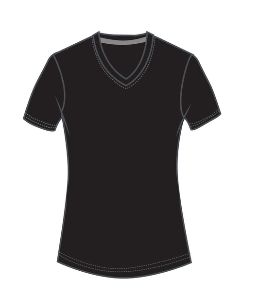 Ladies V-Neck Performance Black - 9290209