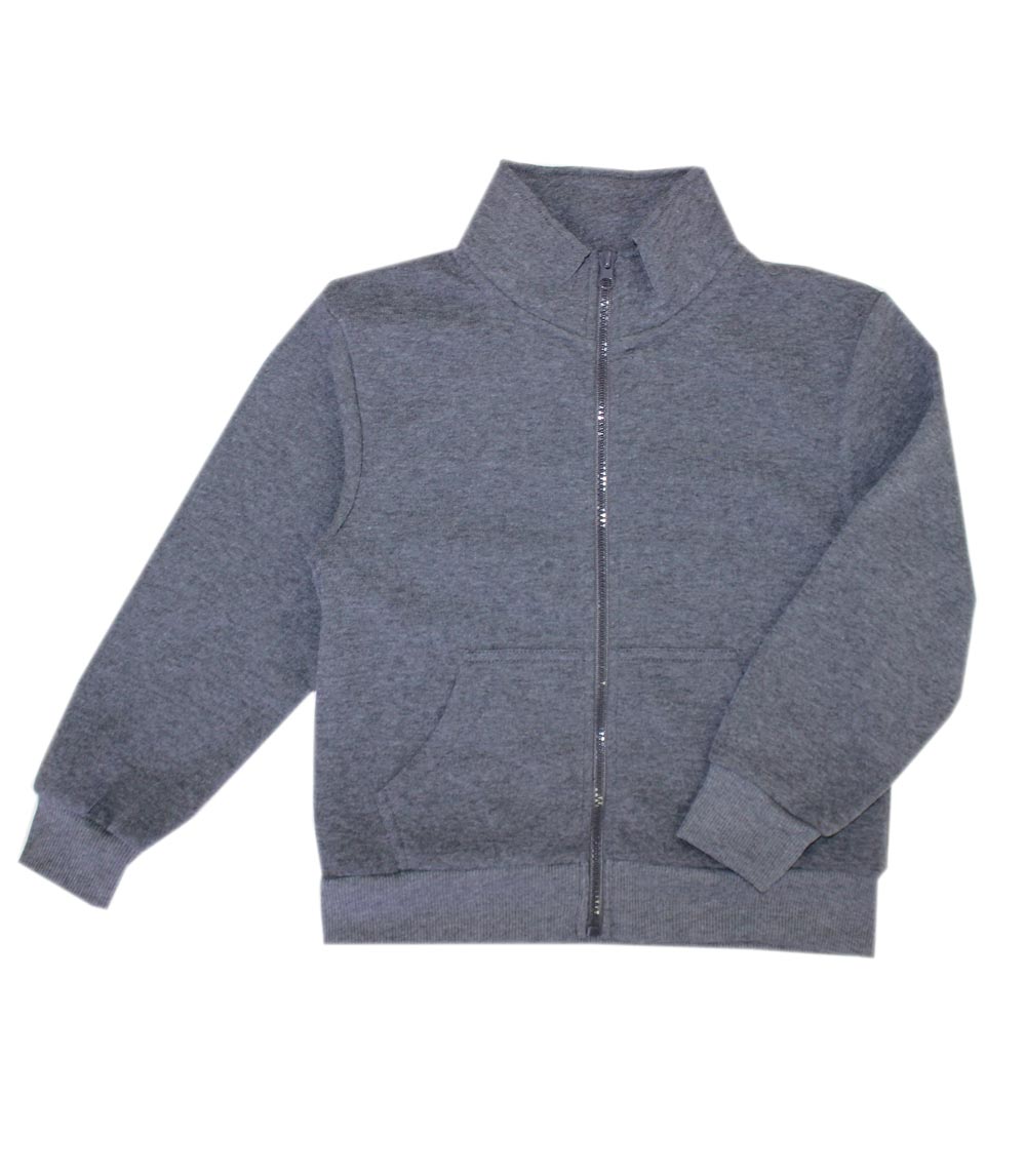 Boys 4-7 Zip Front Collar Fleece Jacket Charcoal - 0273104