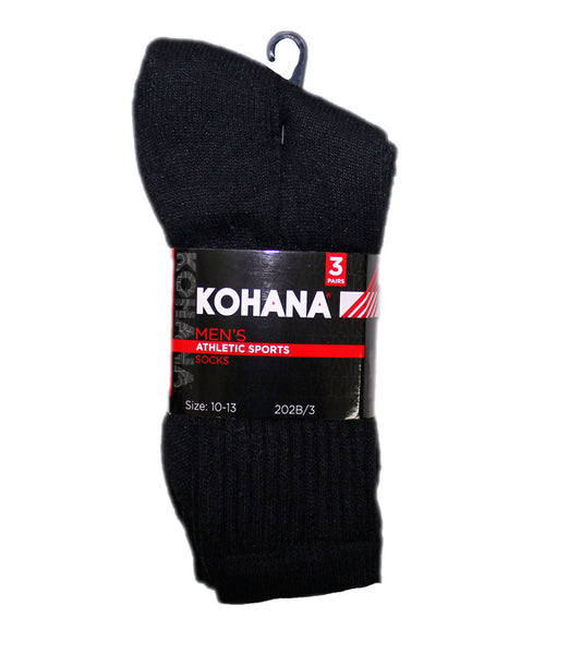 Socks - 10-13 Black Crew Socks