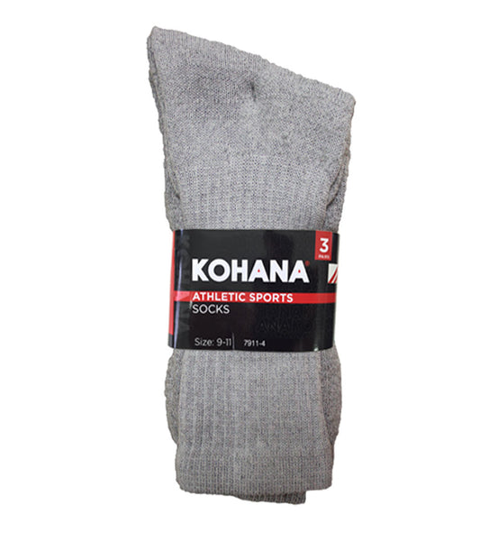 Socks - 10-13 Grey Crew Socks