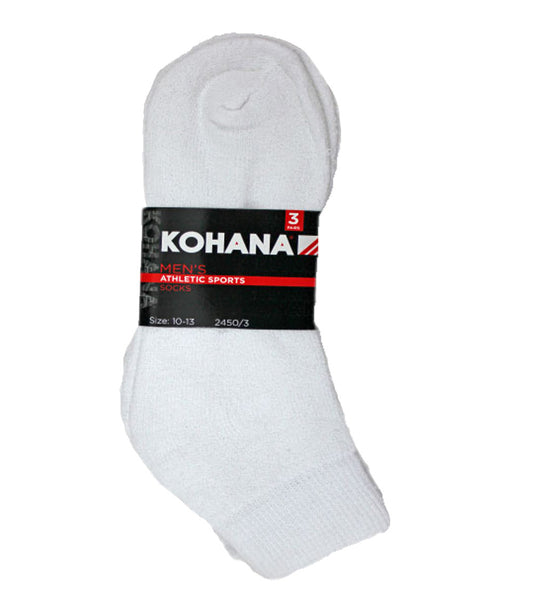 Socks - 10-13 White Ankle Sport Socks