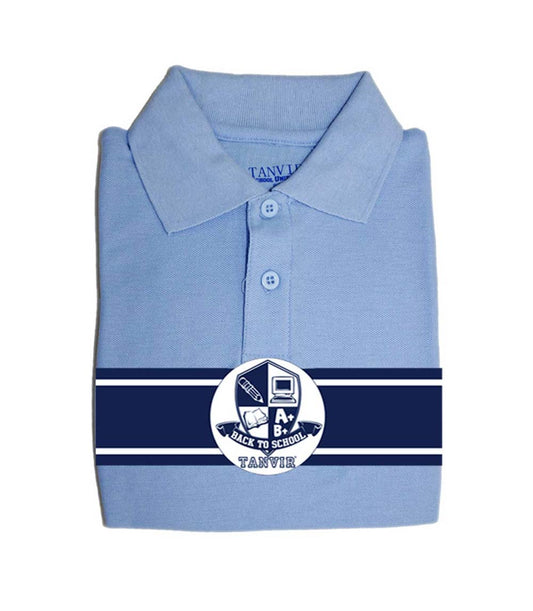 Girls Picot Polo Blue Tanvir 2-4