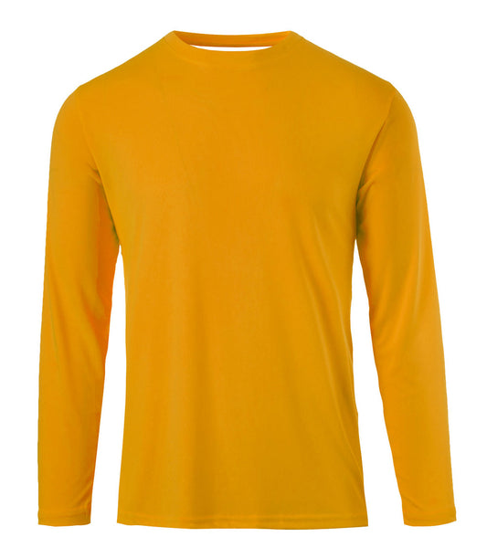 Men Close Mesh L/S Crew Neck Gold  - 7690309