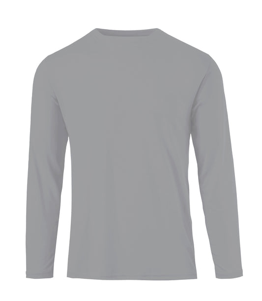 Men Close Mesh L/S Crew Neck LT. CHARCOAL - 7690509