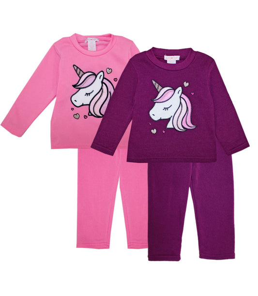 GIRLS PINK Unicorn Applique Crew Neck Fleece-8772101