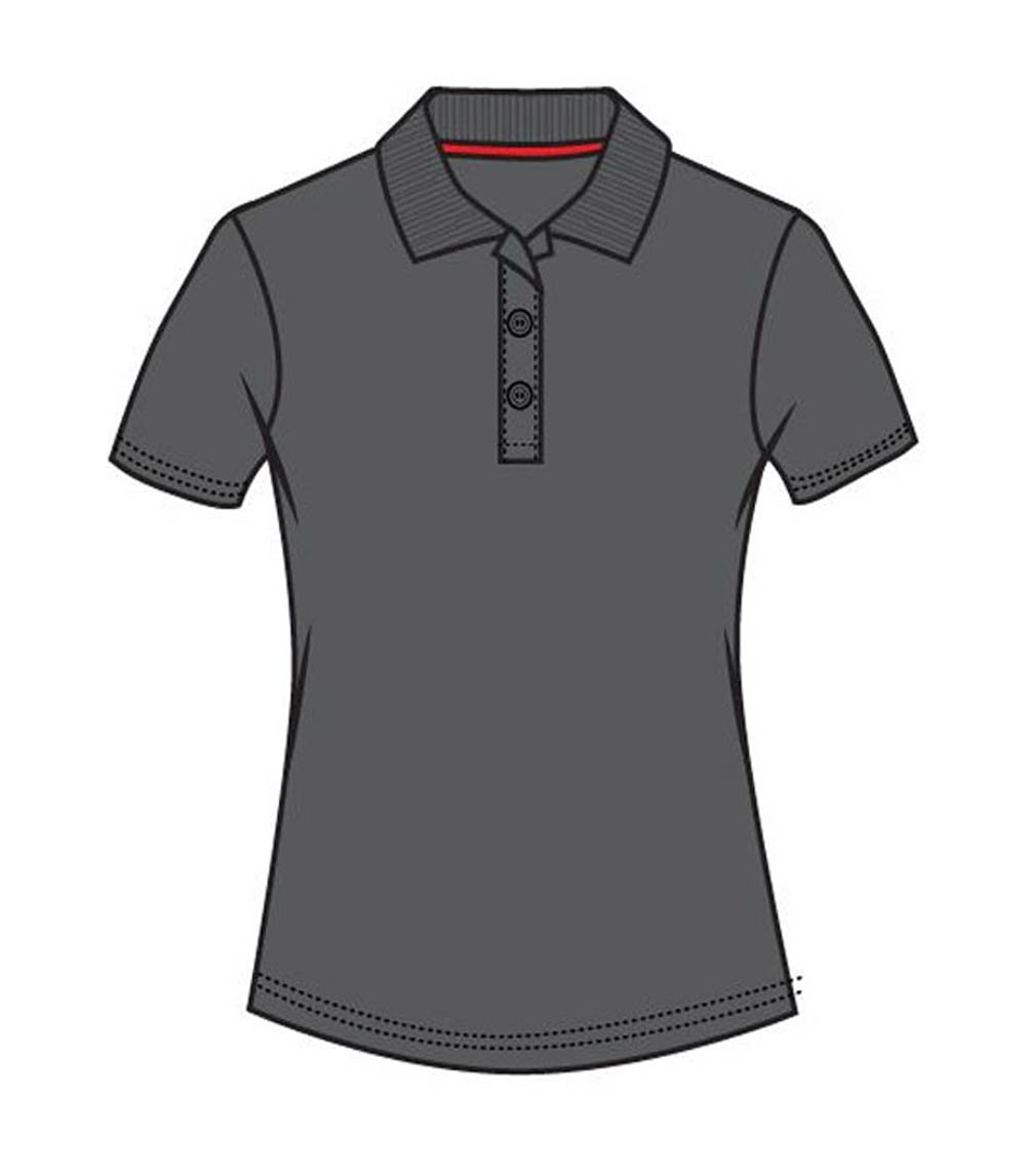 Ladies Closed Mesh Performance Polo Charcoal - 9129209