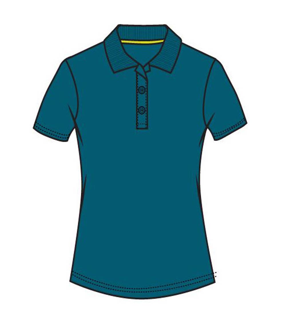 Ladies Closed Mesh Performance Polo Turquoise - 9190209